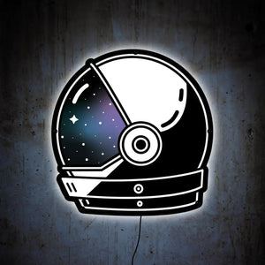 Astronaut Helmet LED Wall Art