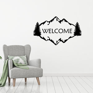 Mountain Text Wall Decal