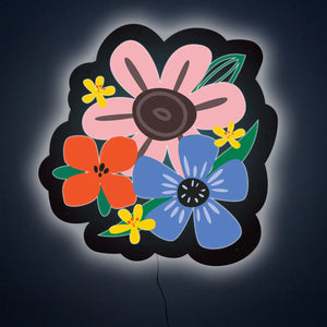 Flowers LED Wall Art