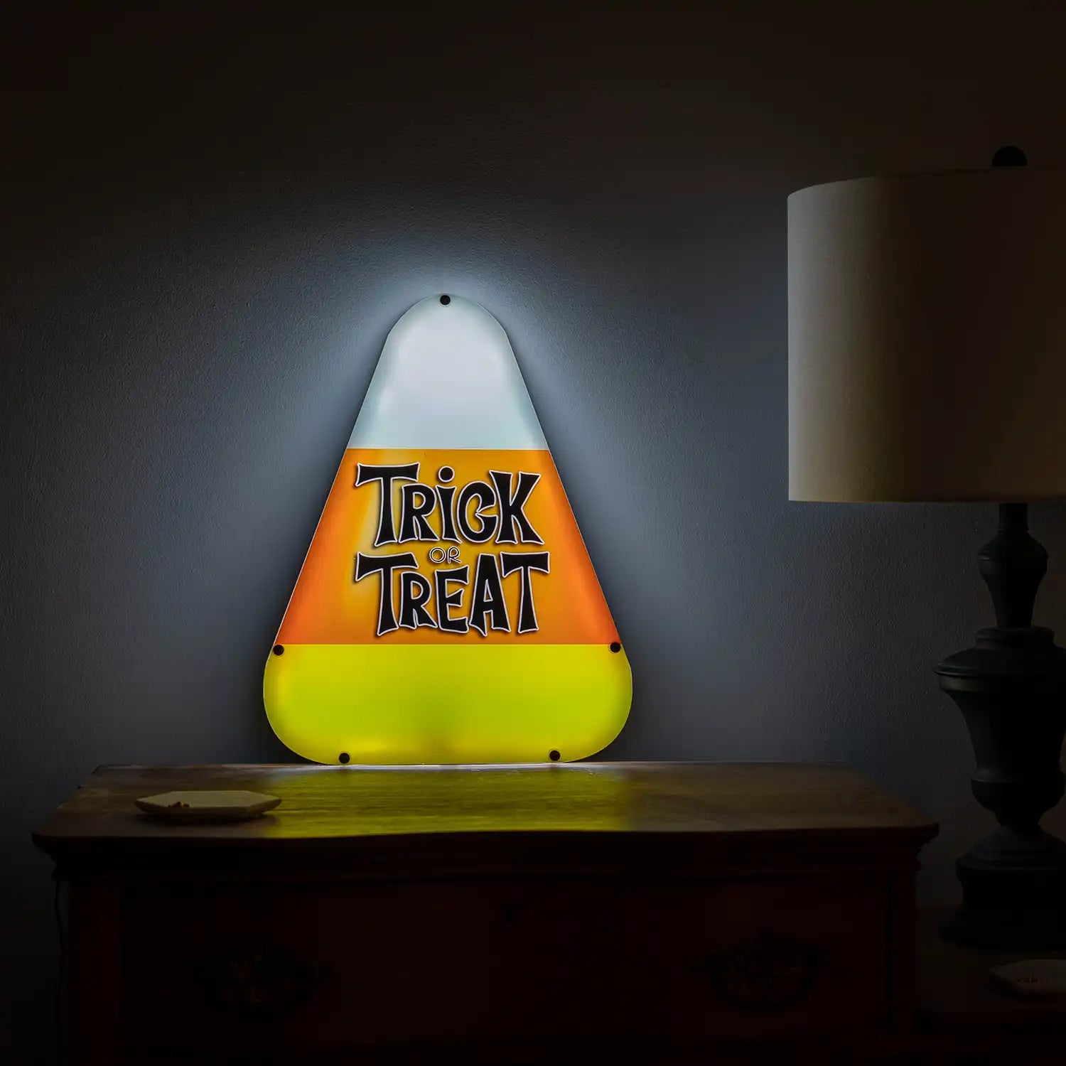 Trick or Treat Candy Corn LED Wall Art
