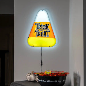 Trick or Treat Candy Corn LED Wall Art