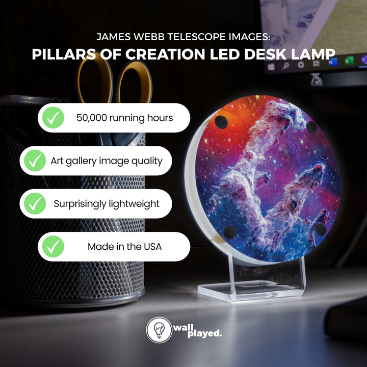 James Webb Telescope Images Desk Lamps - Pillars of Creation - Wall Played