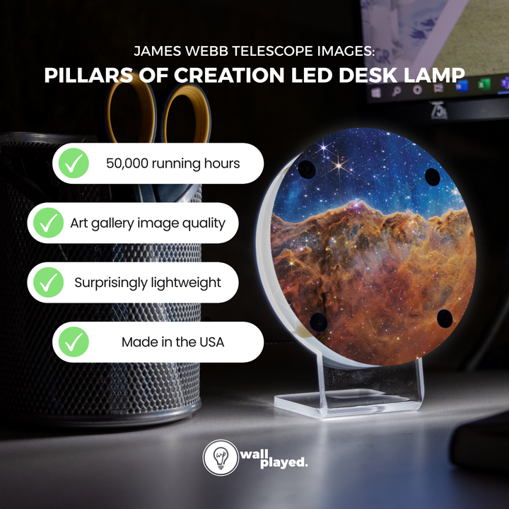 James Webb Telescope Images Desk Lamps - Cosmic Cliffs - Wall Played