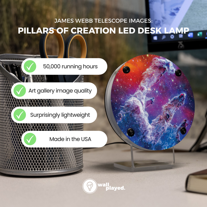 James Webb Telescope Images Desk Lamps - Pillars of Creation - Wall Played