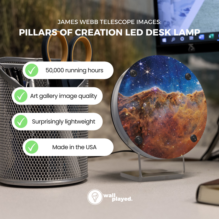 James Webb Telescope Images Desk Lamps - Cosmic Cliffs - Wall Played
