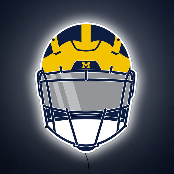 buy michigan football helmet Michigan Football Helmet LED Wall Art
