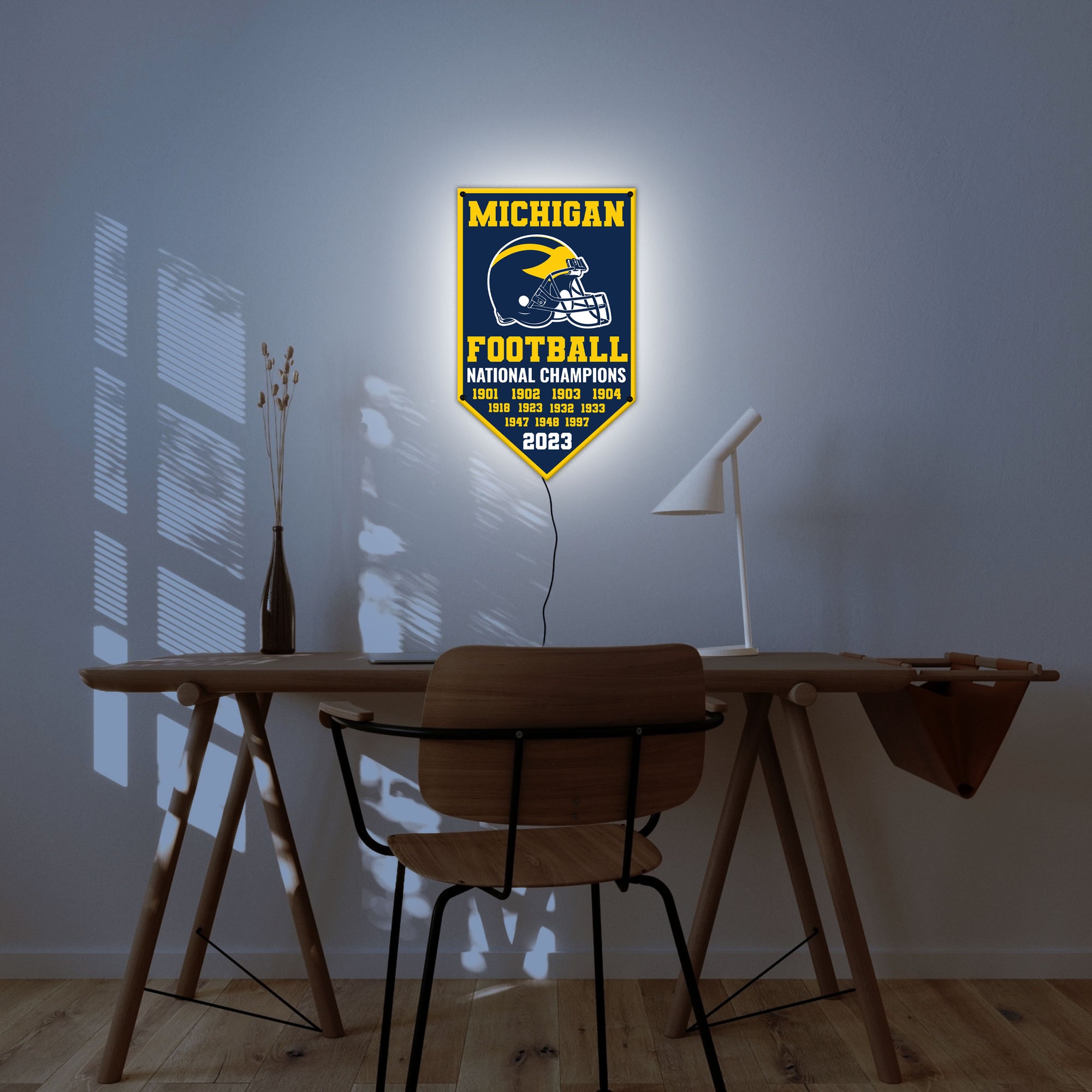 Collegiate Licensed Michigan 17"h Pennant Sign