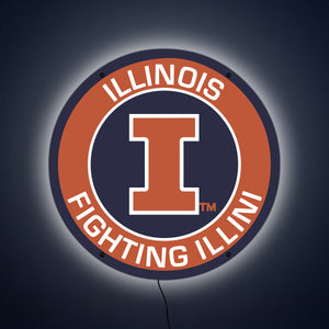 Fighting Illini 17" Round LED