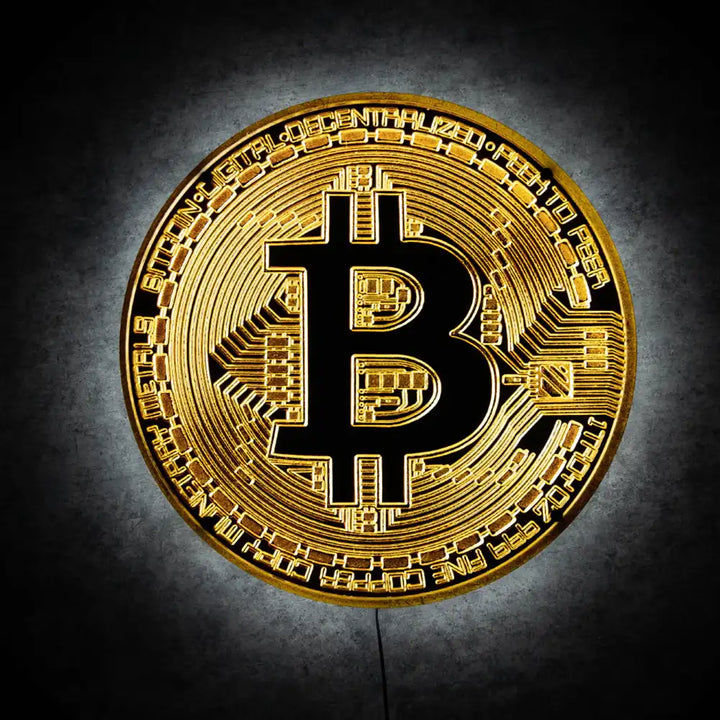 Bitcoin LED Wall Art Cryptocurrency Decor - Wall Played