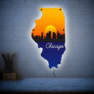 Chicago Skyline Wall Art LED