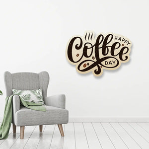 Happy Coffee Day Metal Wall Art
