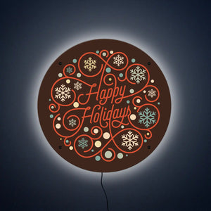 Happy Holidays LED Wall Art