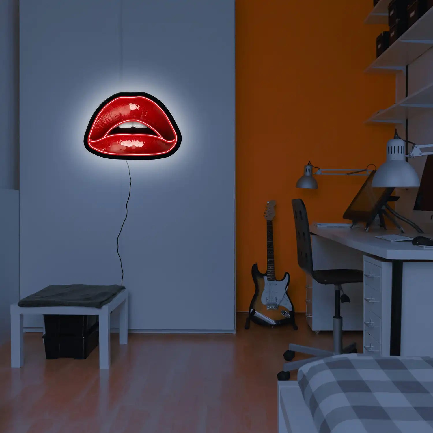 Lips LED Wall Art