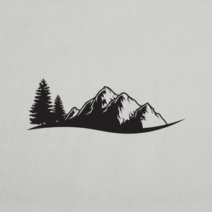 Mountains and Trees Wall Decal