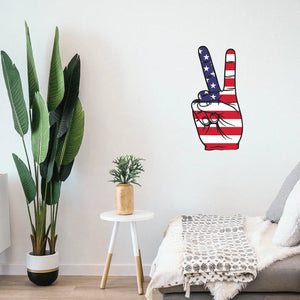America Peace Sign Wall Decal