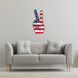 America Peace Sign Wall Decal