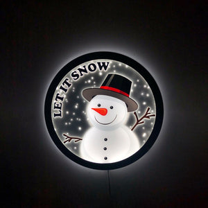 Snowman LED Sign