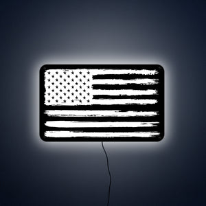 Tattered American Flag LED Wall Art