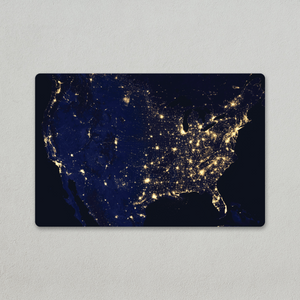 USA from Space Metal Wall Art
