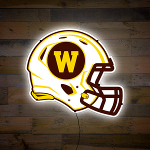 Western Michigan Helmet LED Wall Art